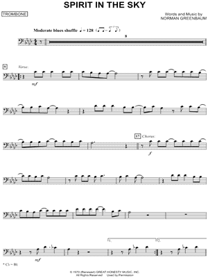 Norman Greenbaum - Spirit In the Sky - Trombone - Sheet Music (Digital Download)