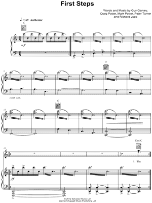 First Steps - BBC Theme from the 2012 Olympics Sheet Music by Elbow - Piano/Vocal/Guitar, Singer Pro