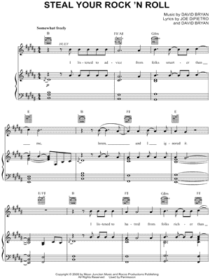 Steal Your Rock 'N Roll Sheet Music from Memphis - Piano/Vocal/Guitar, Singer Pro