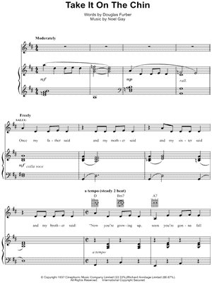 Take It on the Chin Sheet Music by Noel Gay - Piano/Vocal/Guitar, Singer Pro