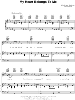 My Heart Belongs To Me Sheet Music by Barbra Streisand - Piano/Vocal/Guitar