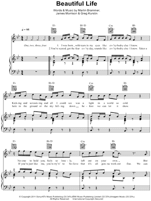 Beautiful Life Sheet Music by James Morrison - Piano/Vocal/Guitar