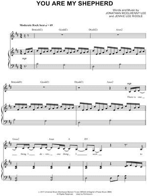 You Are My Shepherd Sheet Music by Tricia Brock - Piano/Vocal/Chords, Singer Pro