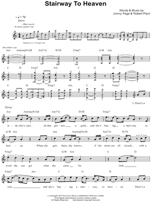 Stairway To Heaven Sheet Music by Led Zeppelin - Bass TAB