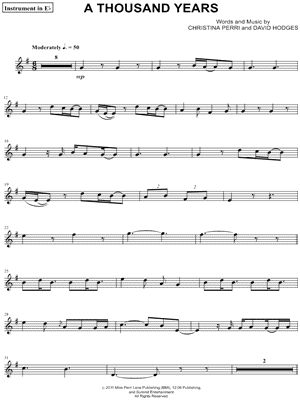 Partitura a thousand years