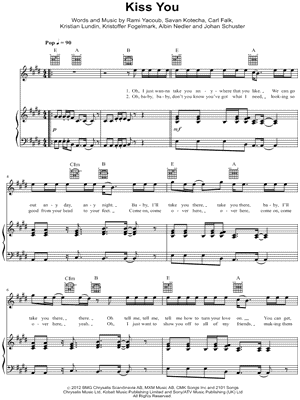Kiss You Sheet Music by One Direction - Piano/Vocal/Guitar, Singer Pro