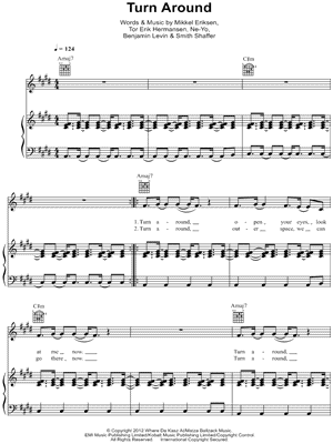 Conor Maynard - Turn Around - Sheet Music (Digital Download)