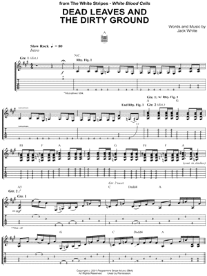The White Stripes - Dead Leaves and the Dirty Ground - Sheet Music (Digital Download)