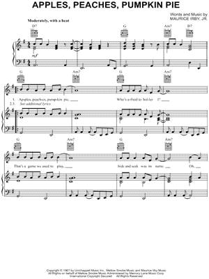 Apples, Peaches, Pumpkin Pie Sheet Music by Jay and the Techniques - Piano/Vocal/Guitar