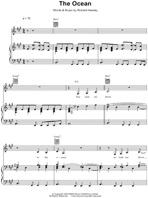 The Ocean Sheet Music by Richard Hawley - Piano/Vocal/Guitar