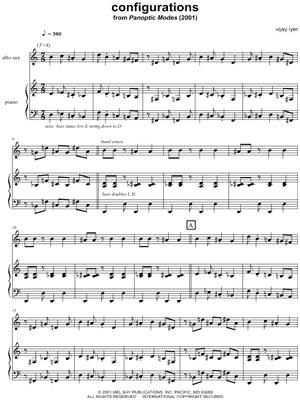 Configurations Sheet Music by Vijay Iyer - Score