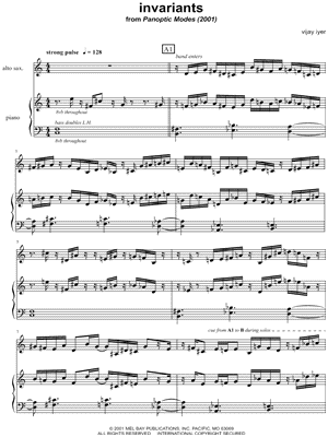 Invariants Sheet Music by Vijay Iyer - Score