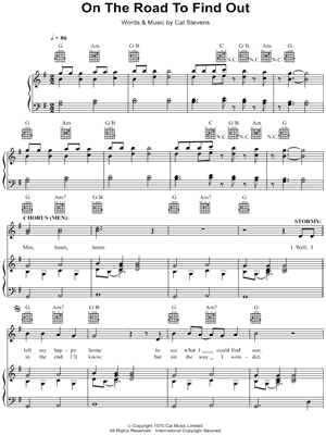 On the Road To Find Out Sheet Music by Cat Stevens - Piano/Vocal/Guitar, Singer Pro