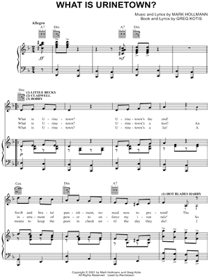 What Is Urinetown? Sheet Music from Urinetown - Piano/Vocal/Guitar