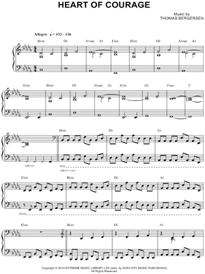 Heart of Courage Sheet Music by Two Steps From Hell - Piano Solo