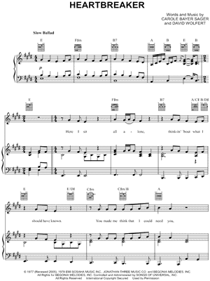 Heartbreaker Sheet Music by Dolly Parton - Piano/Vocal/Guitar