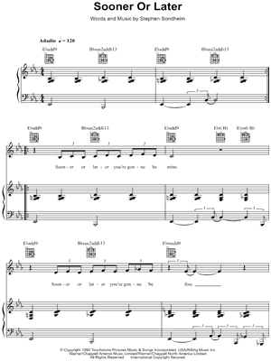 Sooner or Later Sheet Music by Madonna - Piano/Vocal/Guitar, Singer Pro