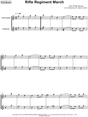 Rifle Regiment March Sheet Music by John Philip Sousa - Score