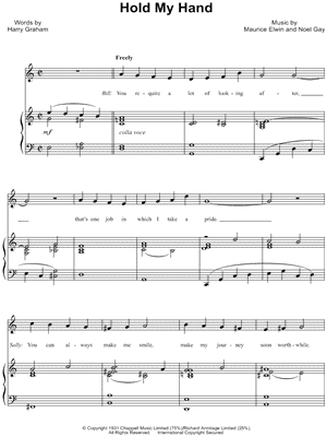Hold My Hand Sheet Music by Noel Gay - Piano/Vocal/Guitar, Singer Pro