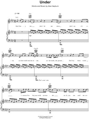 Under Sheet Music by Alex Hepburn - Piano/Vocal/Guitar, Singer Pro