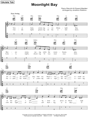 Moonlight Bay Sheet Music by Percy Wenrich - Ukulele TAB