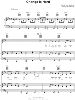 Change Is Hard Sheet Music by She & Him - Piano/Vocal/Guitar
