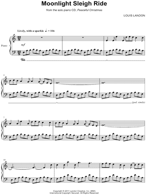 Moonlight Sleigh Ride Sheet Music by Louis Landon - Piano Solo