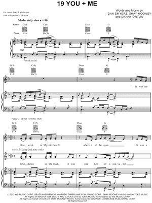 19 You + Me Sheet Music by Dan + Shay - Piano/Vocal/Guitar, Singer Pro
