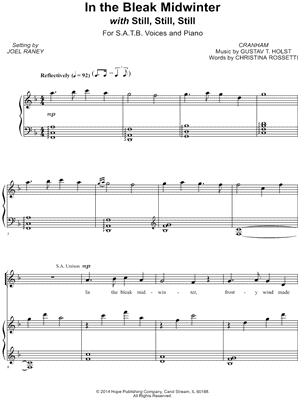 In the Bleak Midwinter - 10 Prints Sheet Music by joel raney - SATB Choir + Piano