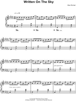 Written on the Sky Sheet Music by Max Richter - Piano Solo