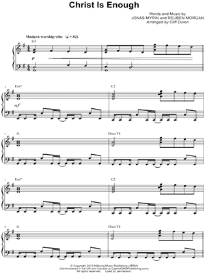 Christ Is Enough - 5 Prints Sheet Music by Hillsong - SATB Choir + Piano