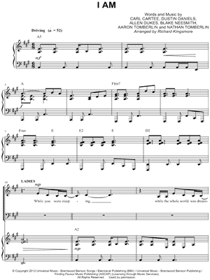 I Am - 5 Prints Sheet Music by Finding Favour - SATB Choir + Piano