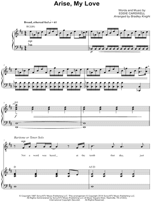 Arise, My Love - 5 Prints Sheet Music by Bradley Knight - SATB Choir + Piano