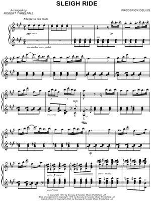 Frederick Delius - Sleigh Ride - Sheet Music (Digital Download)