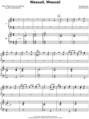 Wassail, Wassail Sheet Music by Mannheim Steamroller - 2 Piano 4-Hands