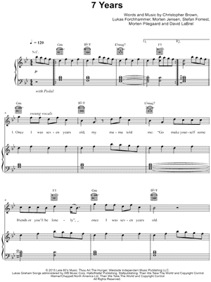 partition piano 7 years