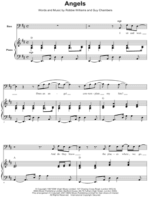 Angels - 6 Prints Sheet Music by Robbie Williams - SATB Choir and Soloists + Piano