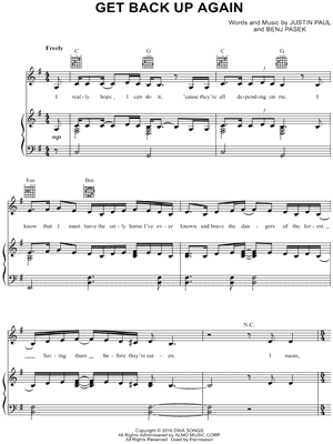 Get Back Up Again Sheet Music from Trolls - Piano/Vocal/Guitar
