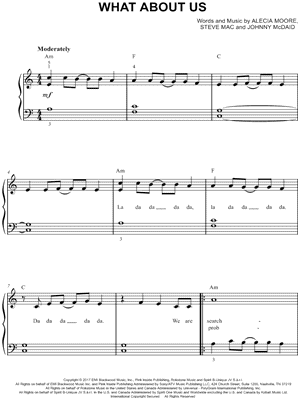 What About Us by Pink - Easy Piano
