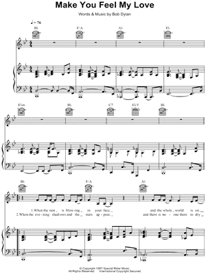 Love Heart Pictures Free on Of Adele  To Make You Feel My Love  Sheet Music   Download   Print