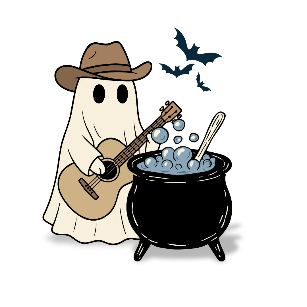 Ghost with cauldron