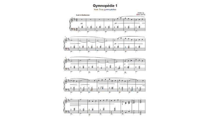 Gymnopedie 1 sheet music