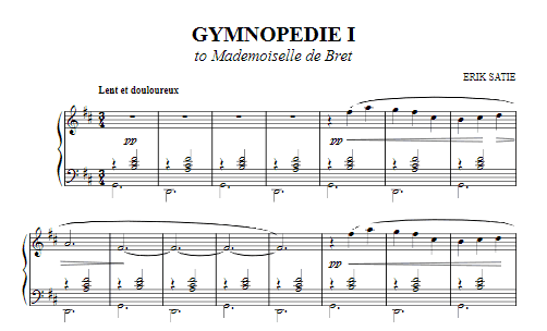 seventh chords - major seventh in gymnopedie