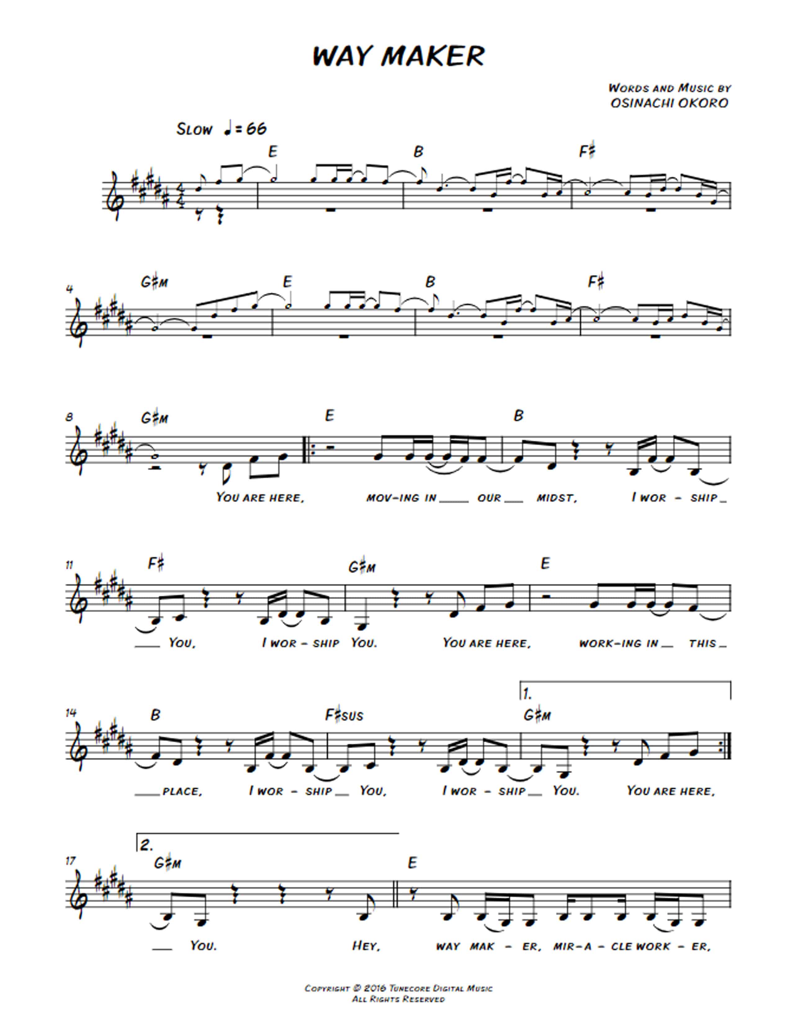 way-maker-sheet-music