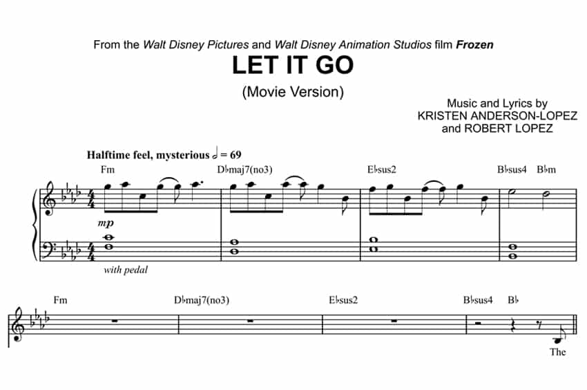 Let It Go sheet music