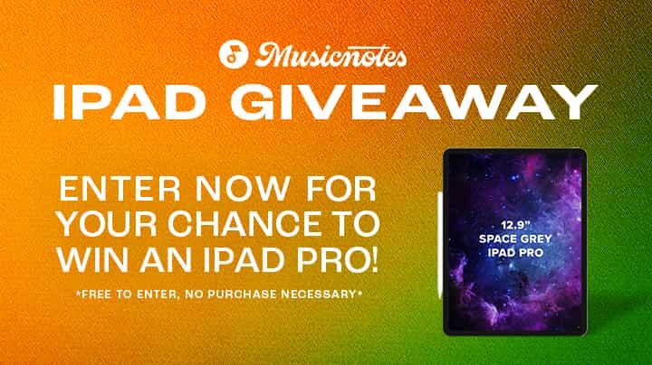 Musicnotes iPad Giveaway