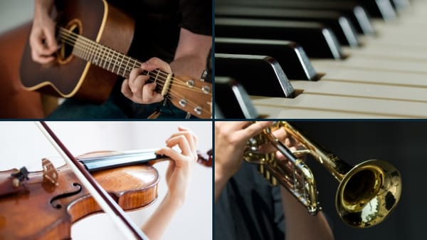 The History of the Guitar, Piano, Violin and Trumpet