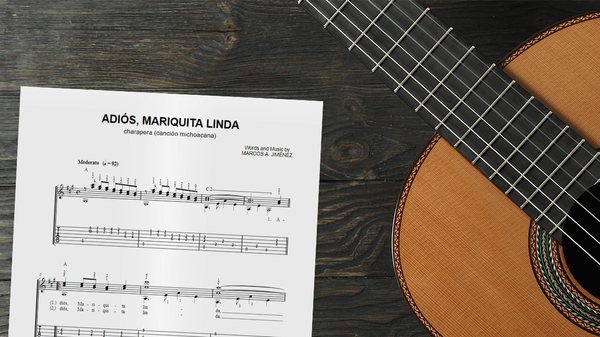 Free Sheet Music For May: “Adios, Mariquita Linda”