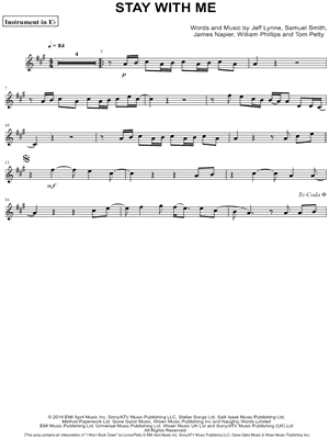 Stay With Me - Eb Instrument & Piano - Sheet Music (Digital Download)