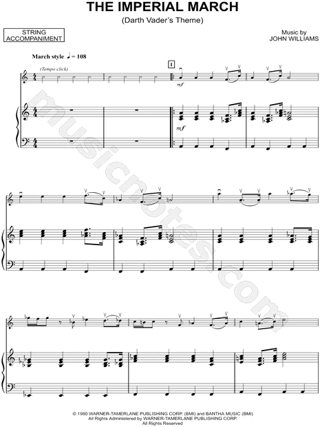 The Imperial March - Viola & Piano by Star Wars: The Empire Strikes Back  Sheet Music Collection (Solo & Accompaniment, Instrumental Parts) - Print &  Play - SKU: CL0003423
